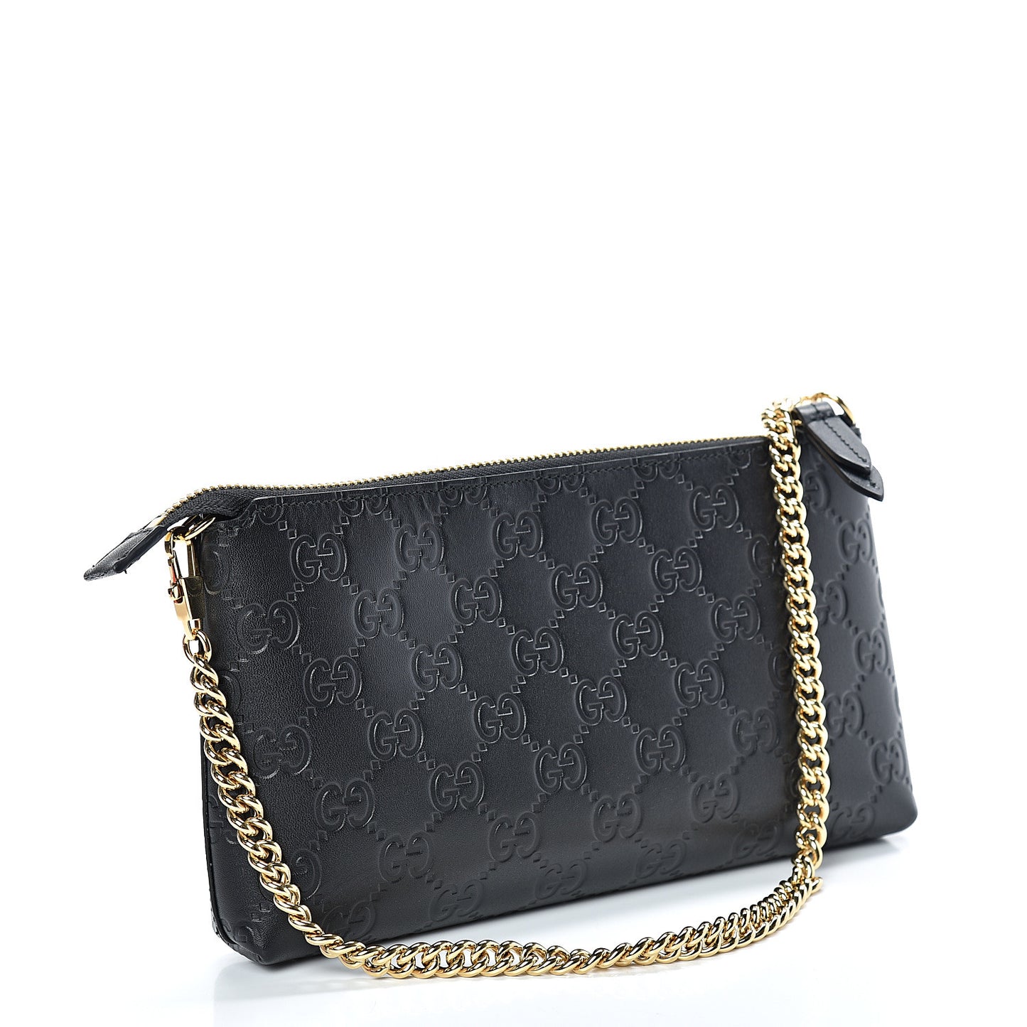Guccissima Signature Wrist Wallet Black