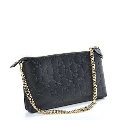 Gucci Guccissima Signature Wrist Wallet Black 2 of 8