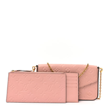 Louis Vuitton Empreinte Pochette Felicie Chain Wallet Rose Poudre 3 of 12