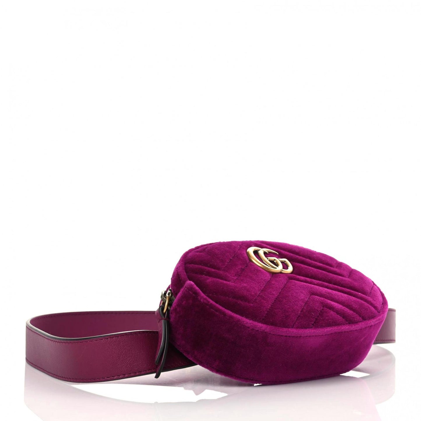 Velvet Matelasse GG Marmont Belt Bag Fuchsia 85 34 Violet Cyclamen