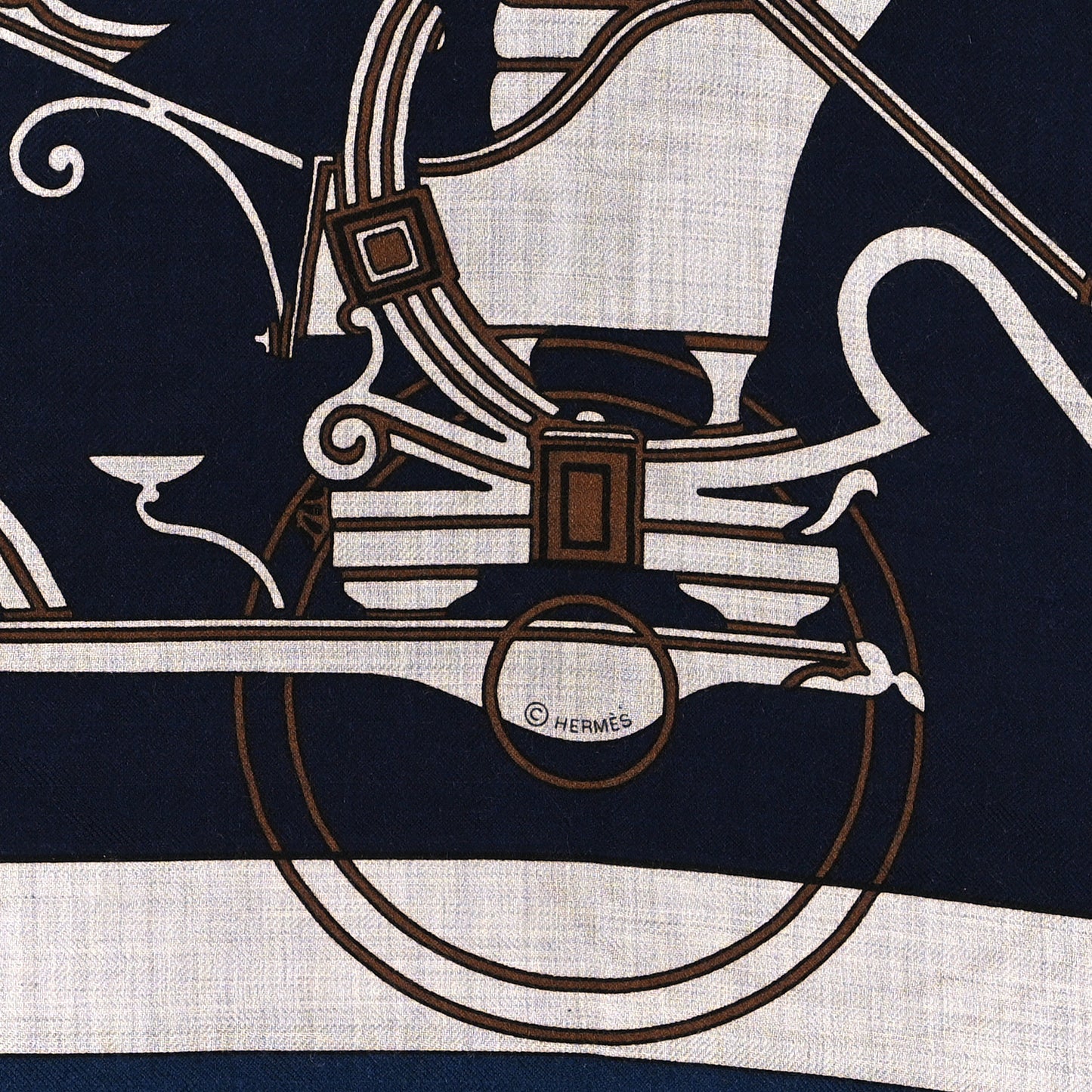 Cashmere Silk Ex-Libris Triangle Scarf