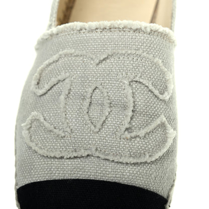 Chanel Linen CC Espadrilles 38 Beige Black 12 of 14