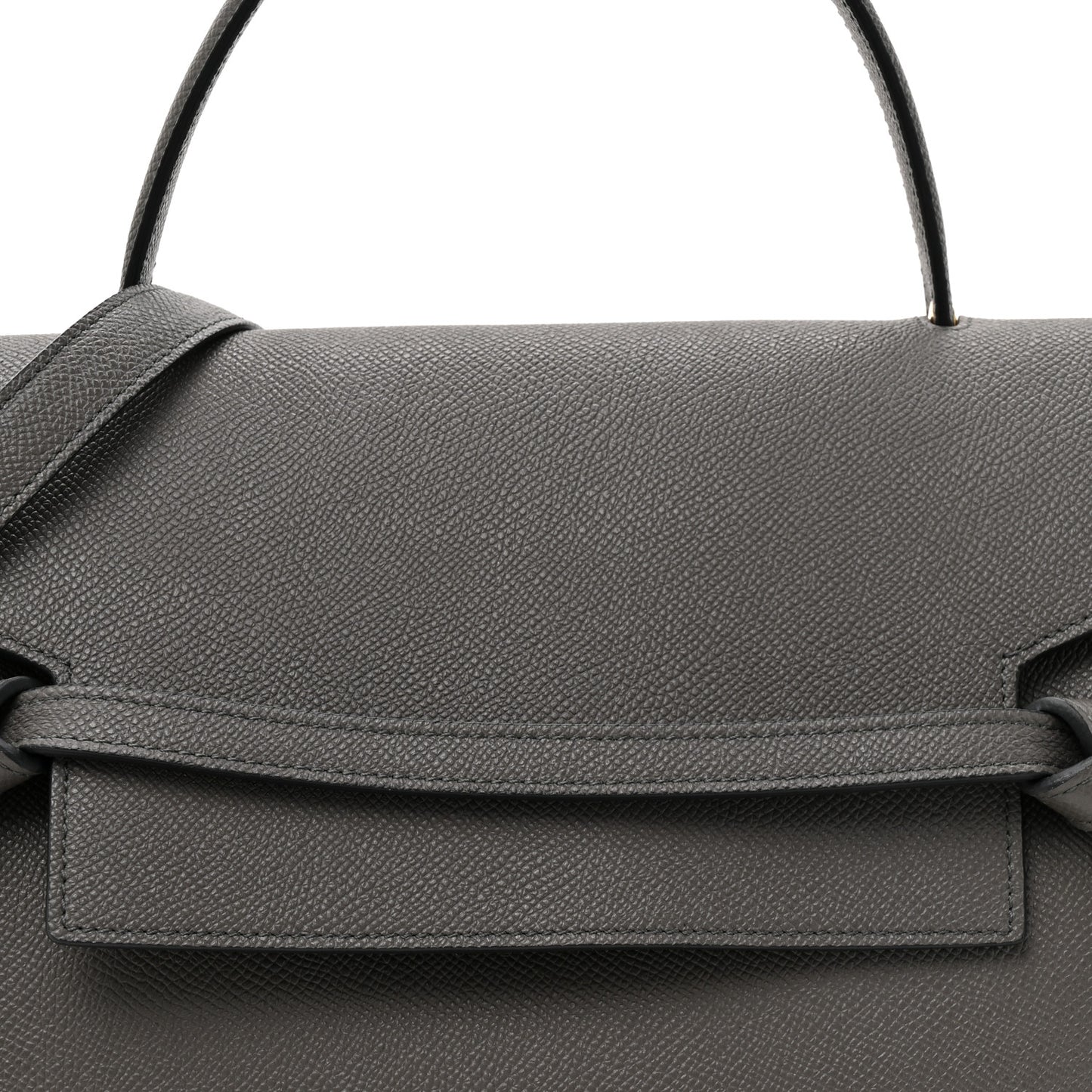 Grained Calfskin Mini Belt Bag Grey