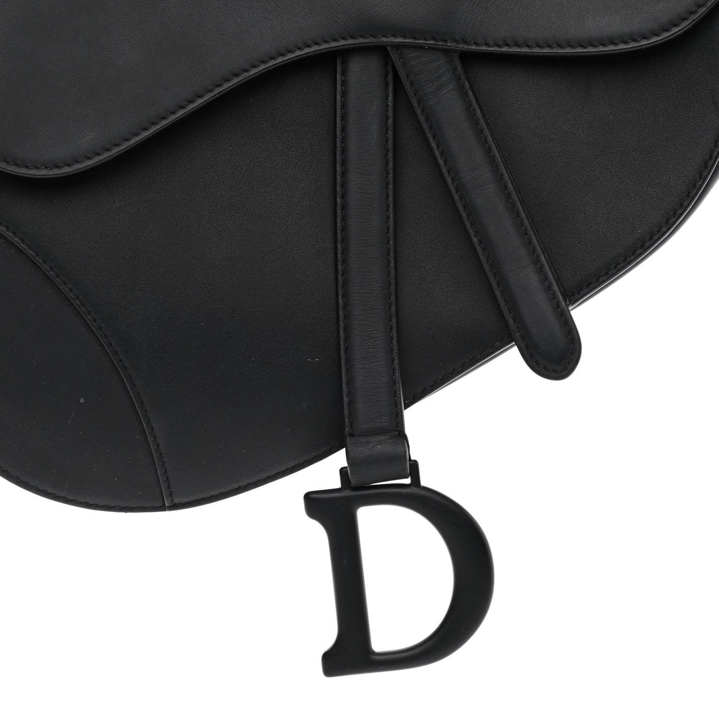 Ultra Matte Calfskin Saddle Bag Black