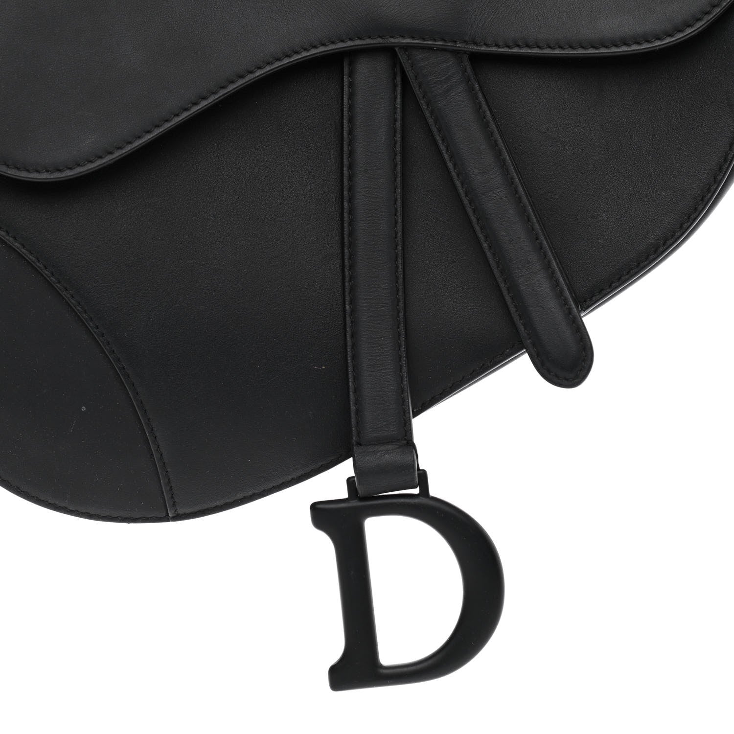 Christian Dior Ultra Matte Calfskin Saddle Bag Black 8 of 13