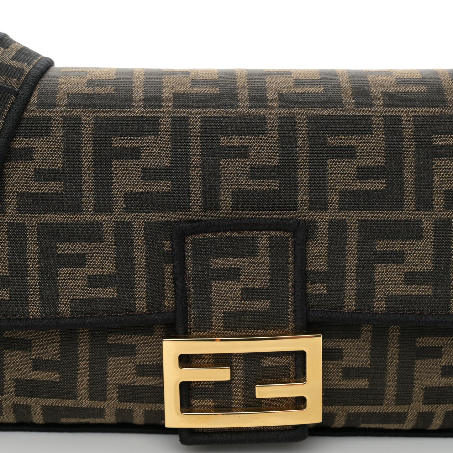 Fabric Jacquard FF 1974 Medium Baguette Tobacco Moro Black
