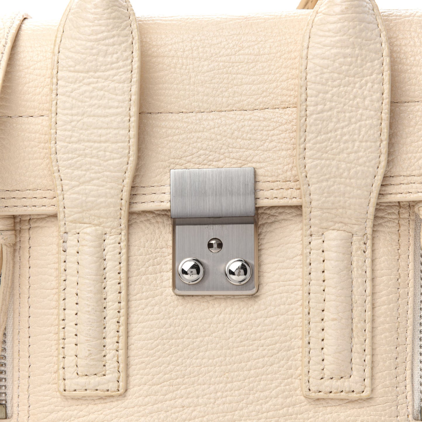 Textured Calfskin Mini Pashli Satchel Milk