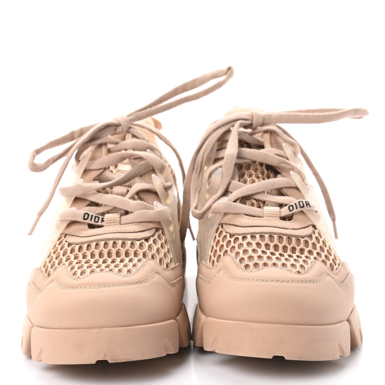 Christian Dior Resille Calfskin D-Connect Sneakers 38.5 Nude 2 of 7