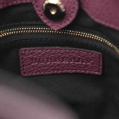 Burberry Grainy Calfskin House Check Small Banner Tote Mahogany Red 6 of 12