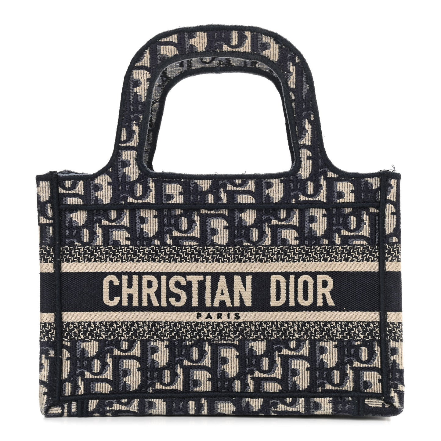 Oblique Mini Book Tote Blue Multicolor