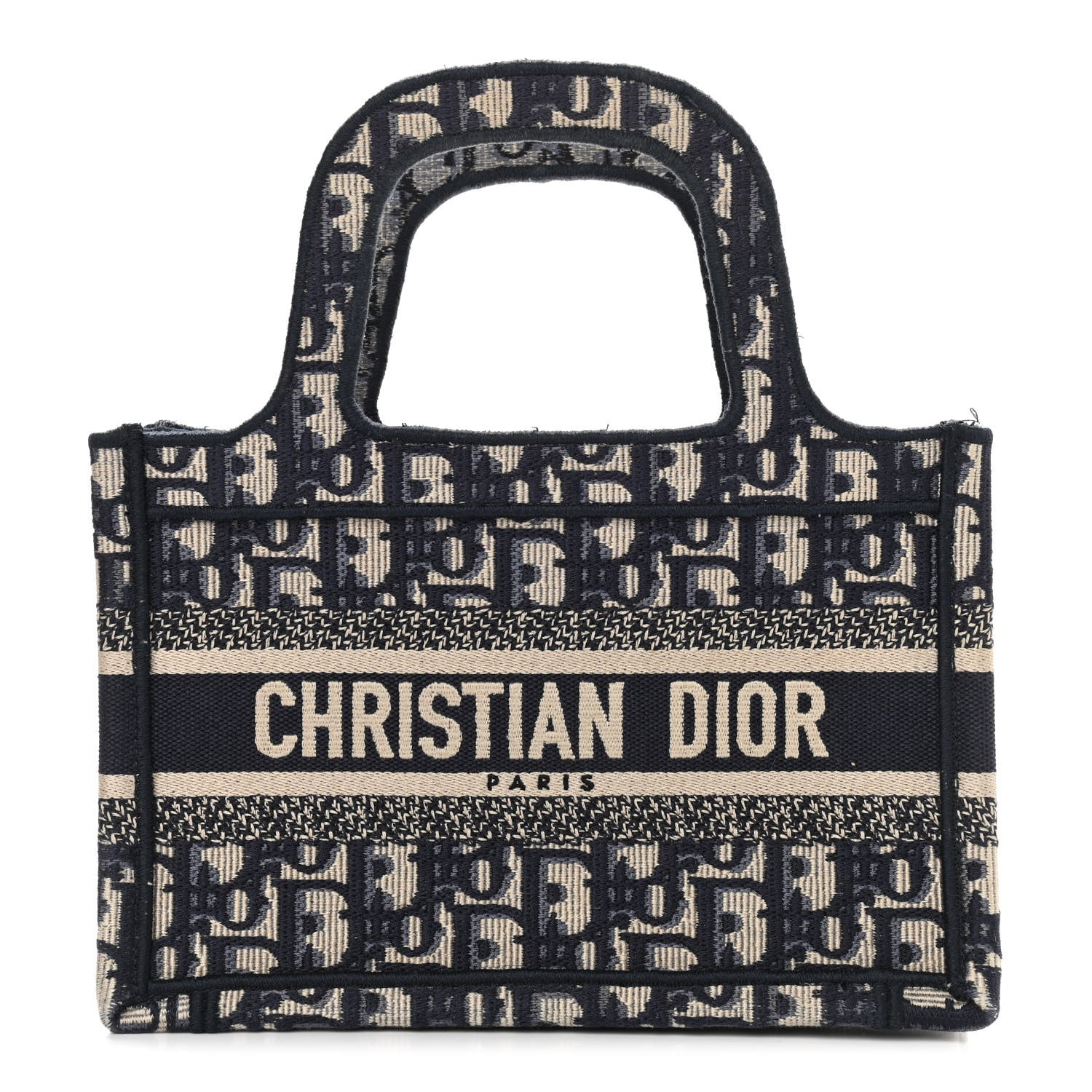 Christian Dior Oblique Mini Book Tote Blue Multicolor 1 of 13