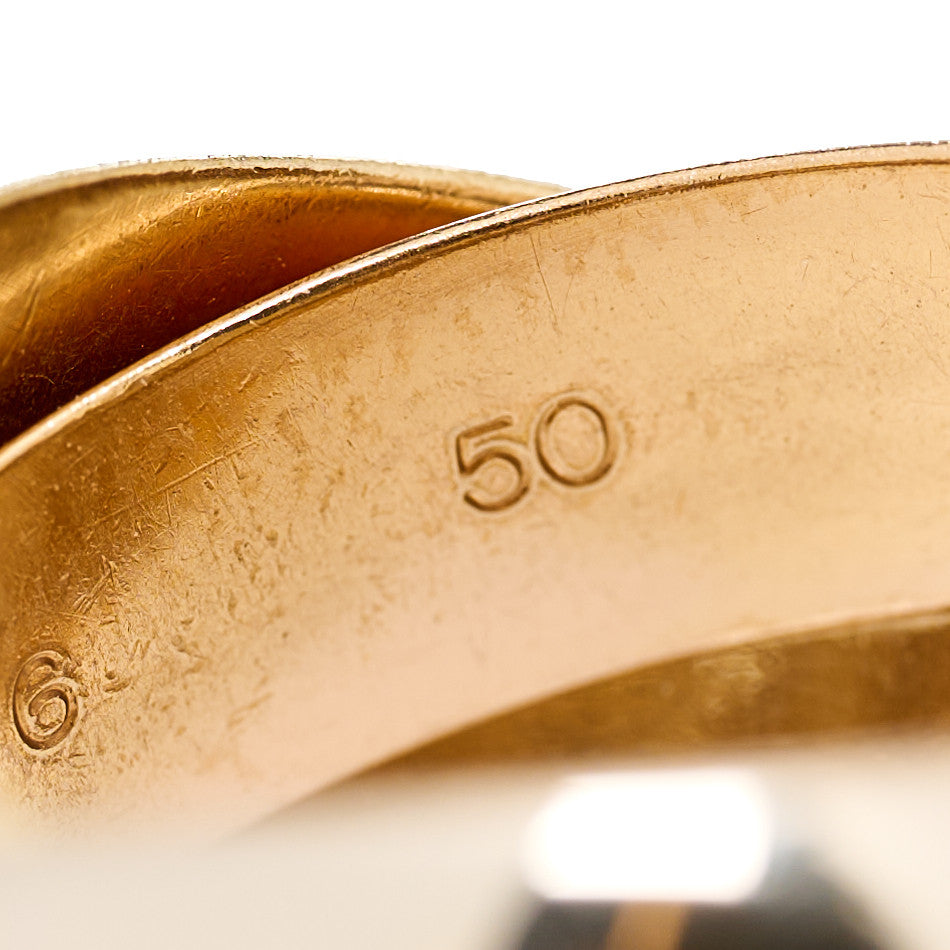 Cartier 18K Pink Yellow White Gold Large Trinity Ring 50 5.25 6 of 7