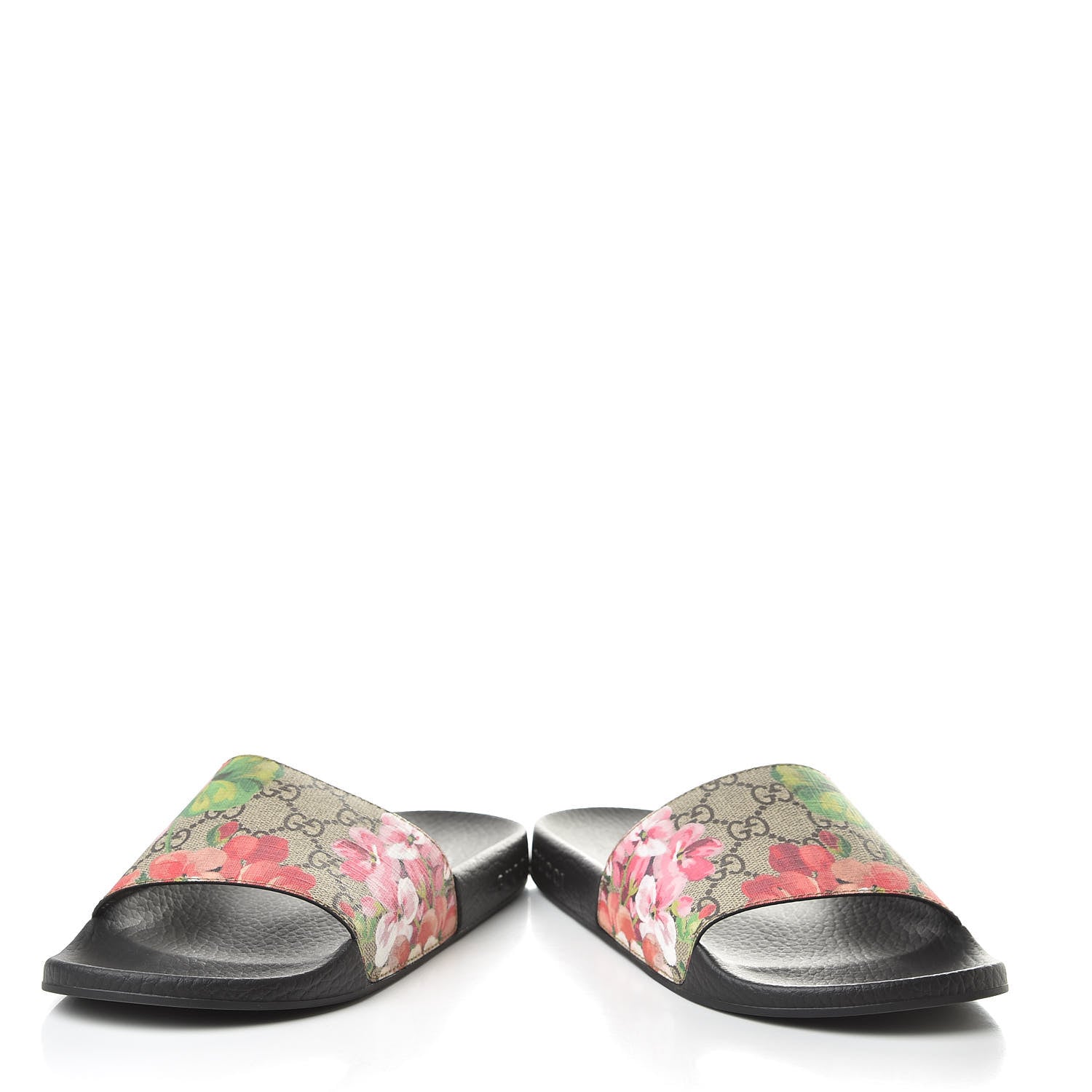 Gucci GG Supreme Monogram Blooms Slide Sandals 37 Beige Multicolor 6 of 9