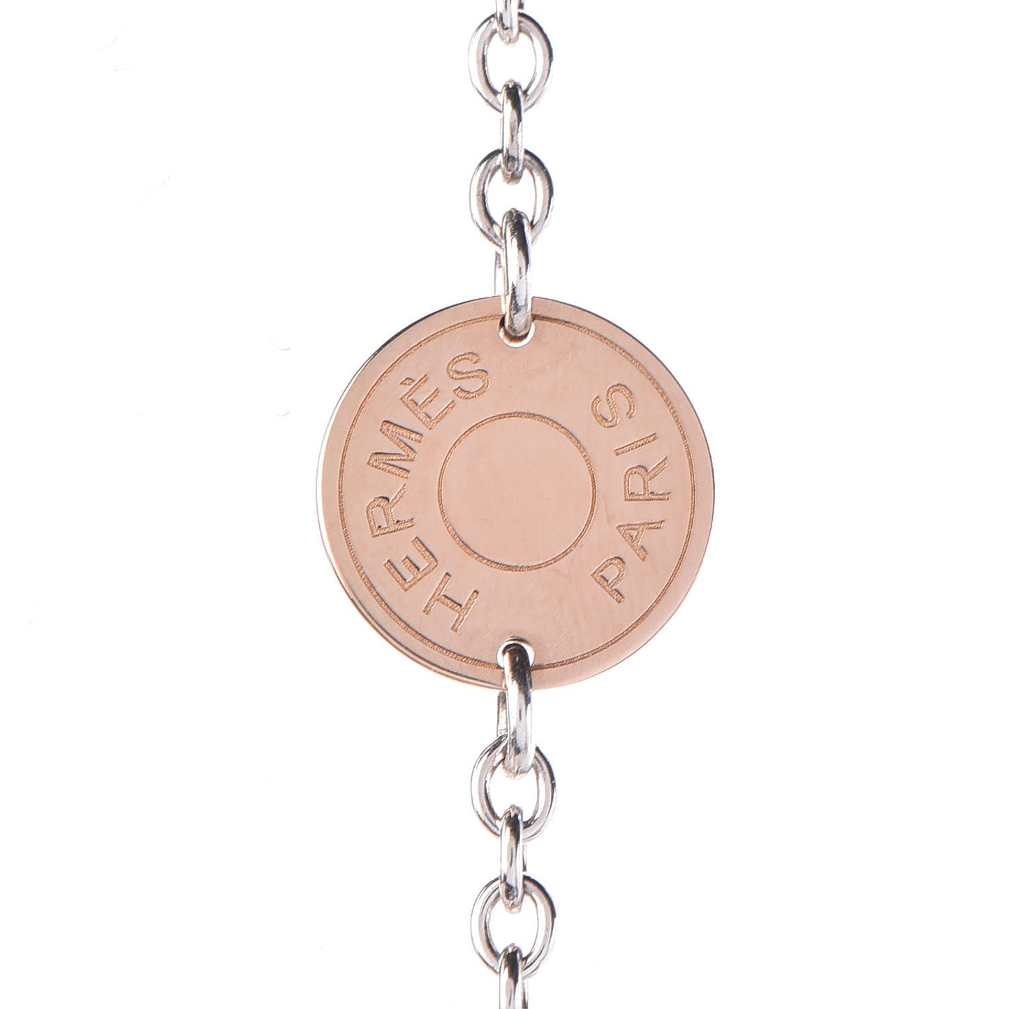 Sterling Silver 18K Rose Gold Confettis Long Necklace