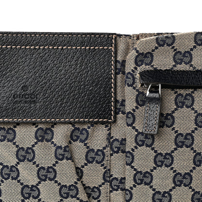 Gucci GG Monogram Web Double Pocket Belt Bag Navy 8 of 11