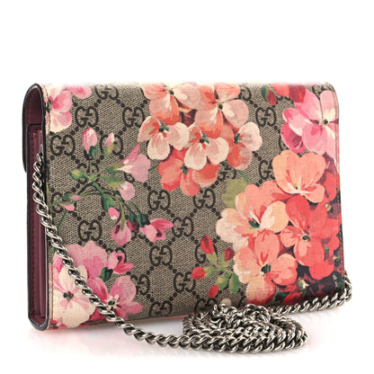 Gucci GG Supreme Monogram Blooms Mini Dionysus Chain Wallet Beige Multicolor Dry Rose 3 of 14