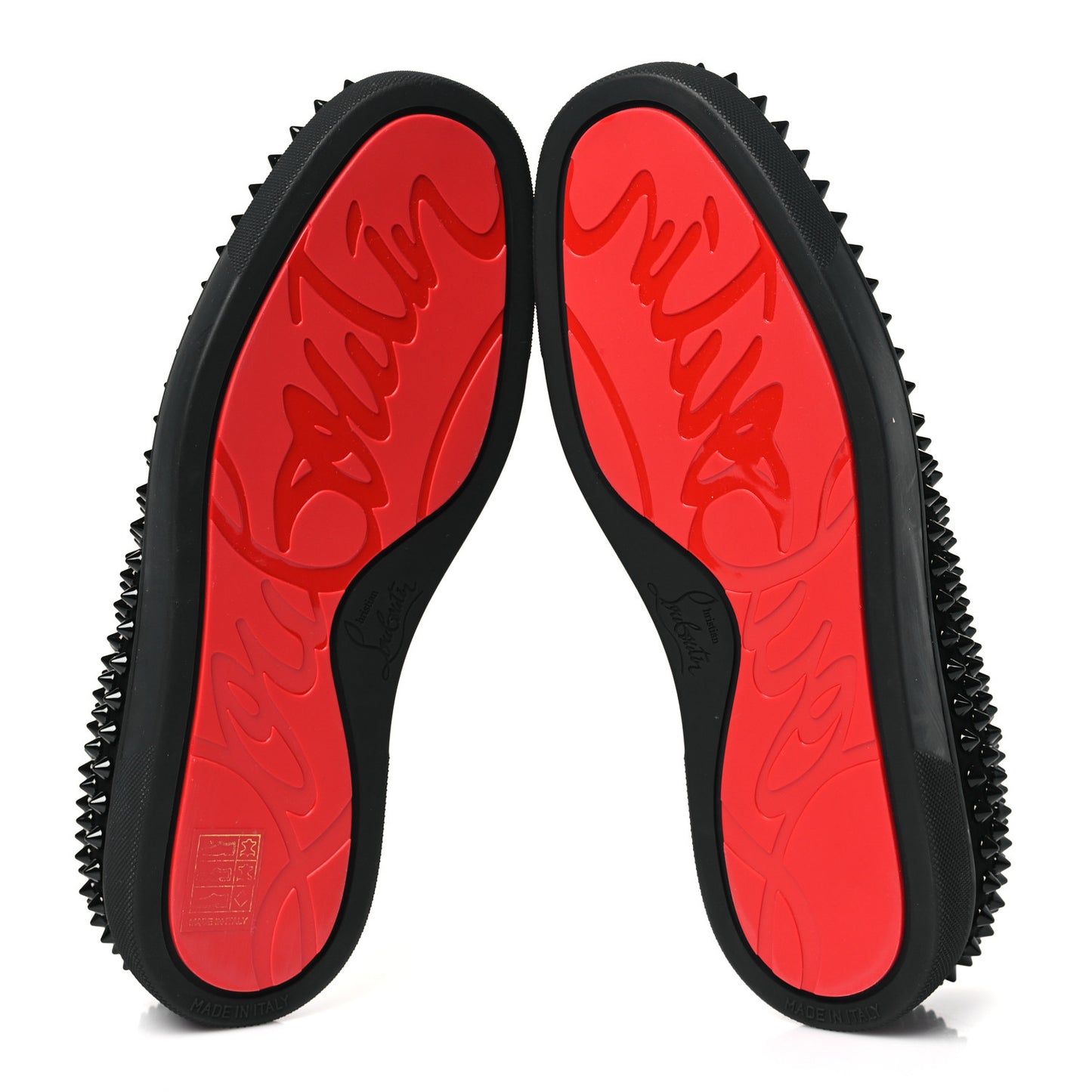 Suede Mens Roller Boat Spiked Flat Sneakers 39 Black