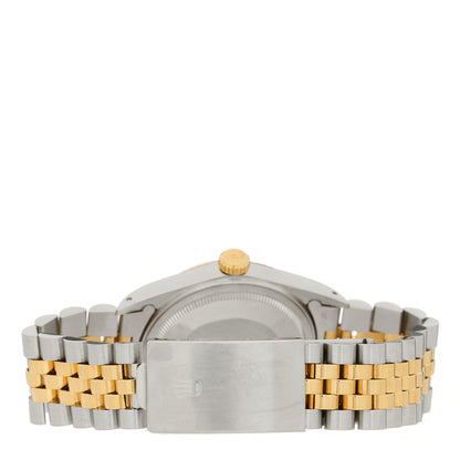 Rolex Stainless Steel 18K Yellow Gold Diamond 36mm Oyster Perpetual Datejust Watch Champagne 16233 4 of 5