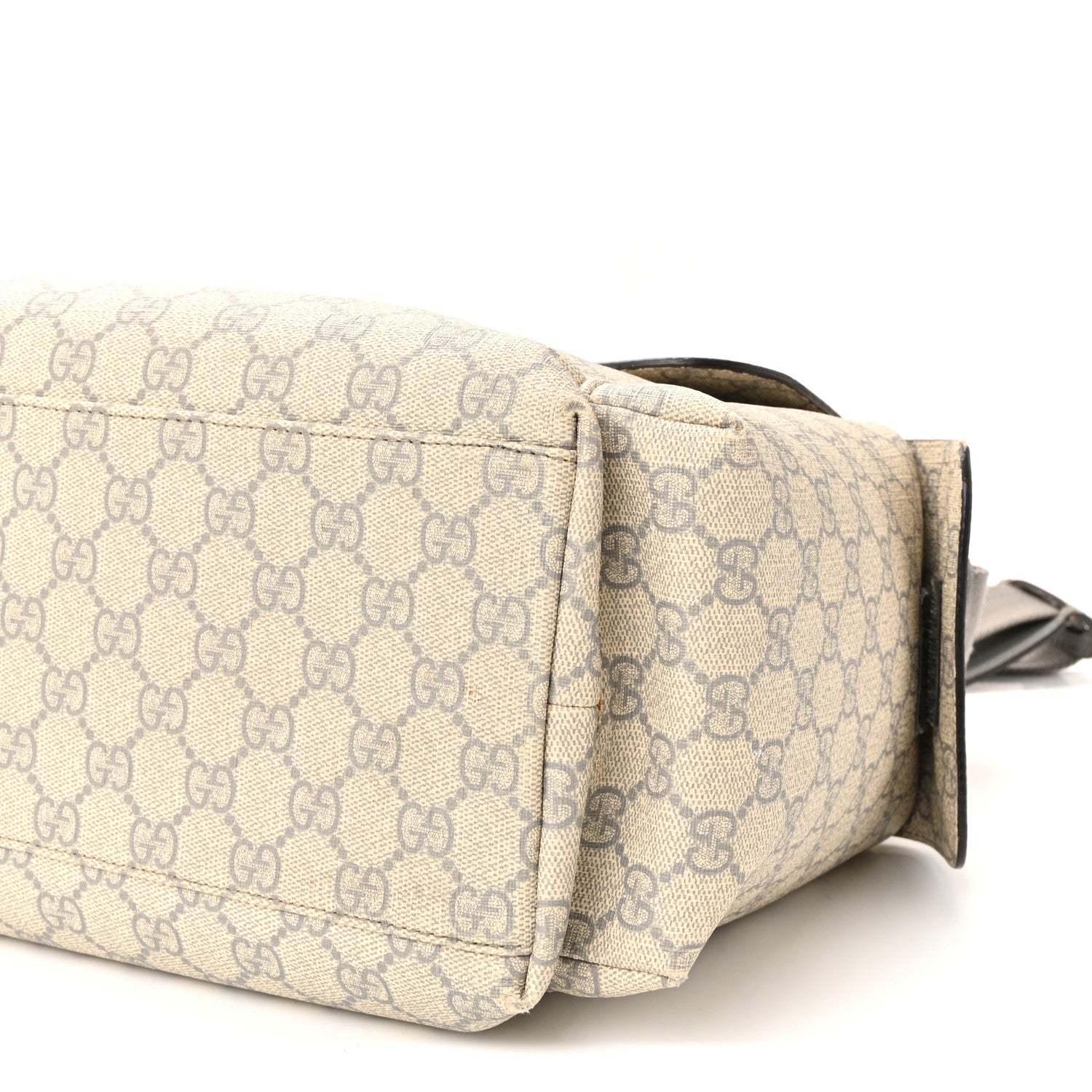 Gucci GG Supreme Monogram Messenger Diaper Bag Ecru Grigio 18 of 19