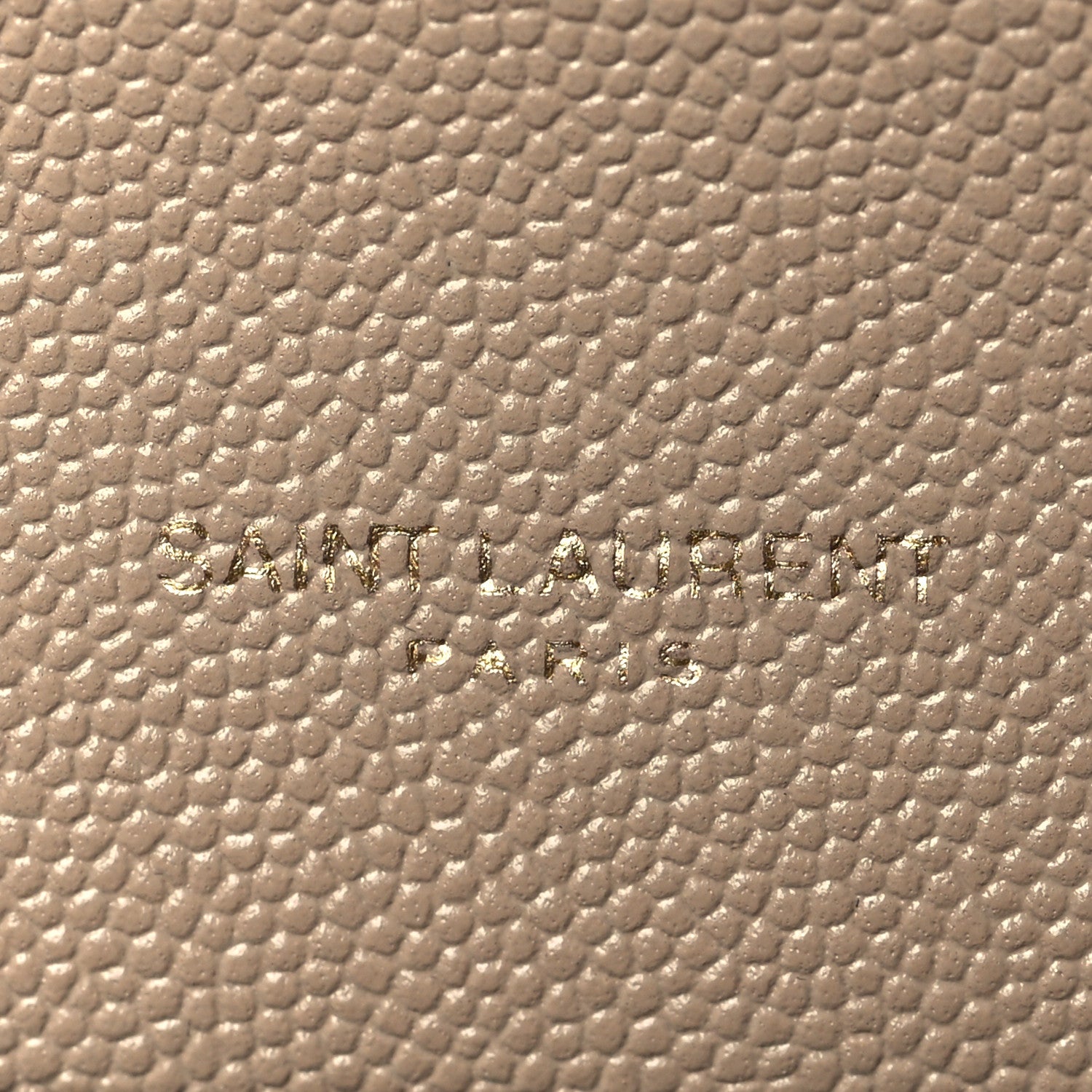 Saint Laurent Grain De Poudre Monogram Uptown Chain Wallet Dark Beige 7 of 13