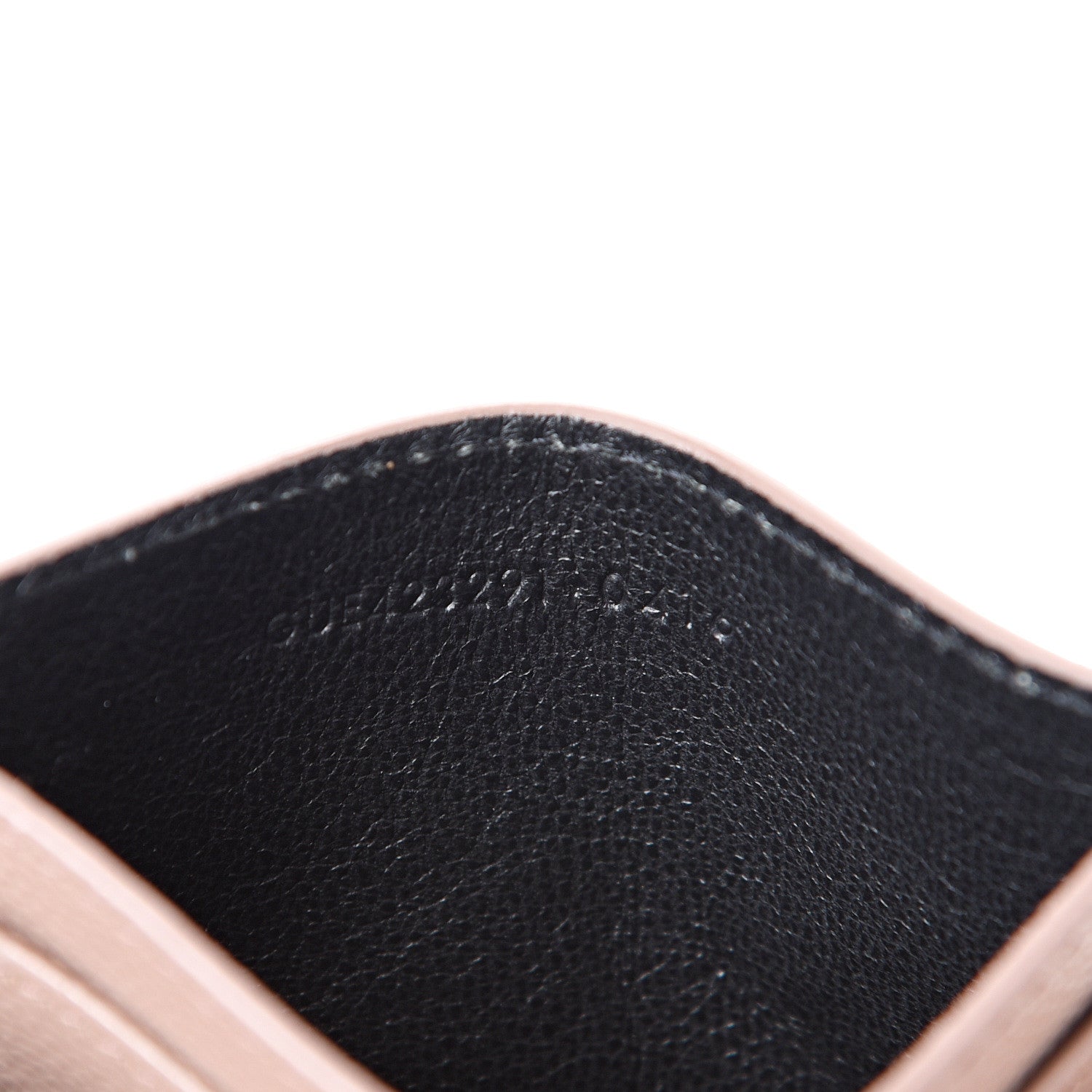 Saint Laurent Grain De Poudre Matelasse Chevron Monogram Credit Card Case Dark Beige 6 of 7