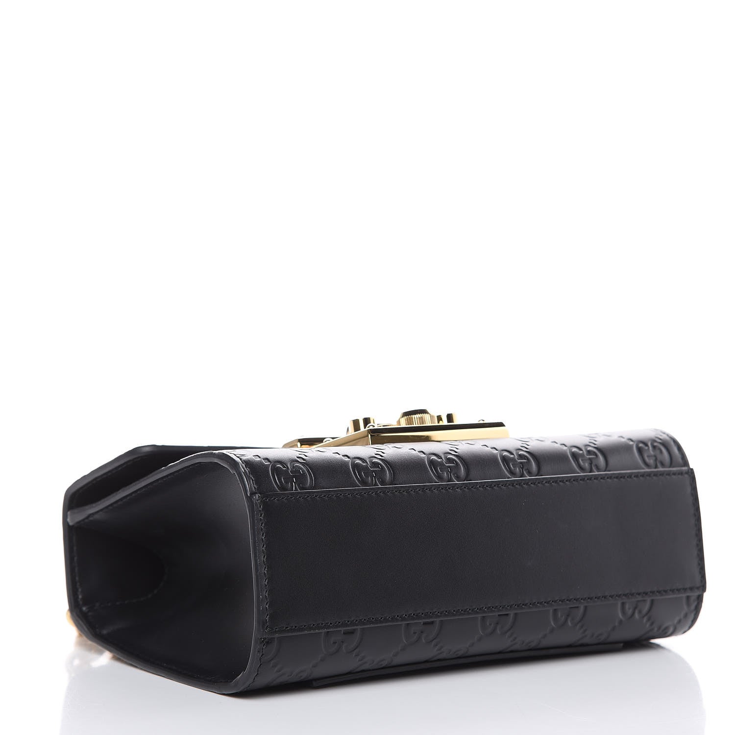 Gucci Guccissima Small Padlock Shoulder Bag Black 4 of 11