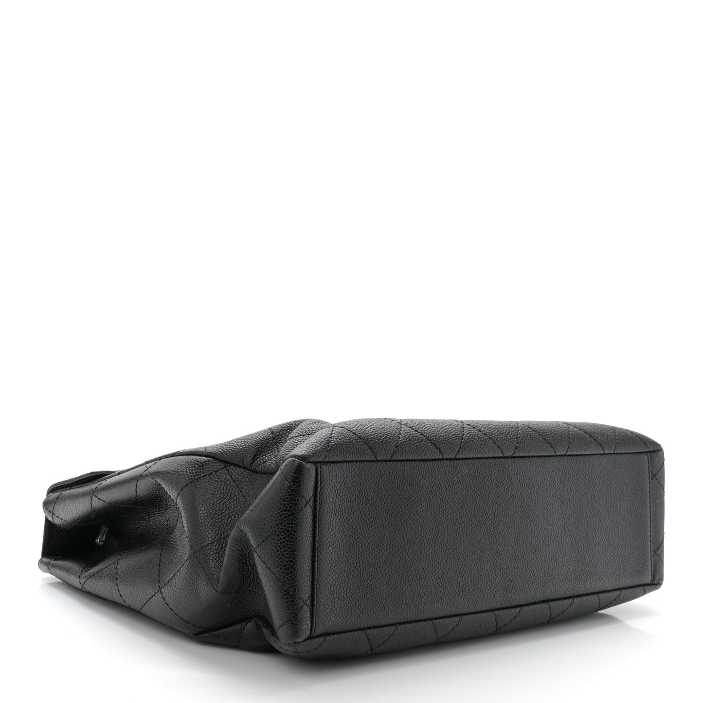 Caviar Quilted Single Flap Black