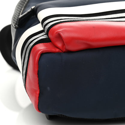 Fendi Nylon Vitello Elite Monster Backpack Navy Silver Multicolor 9 of 11