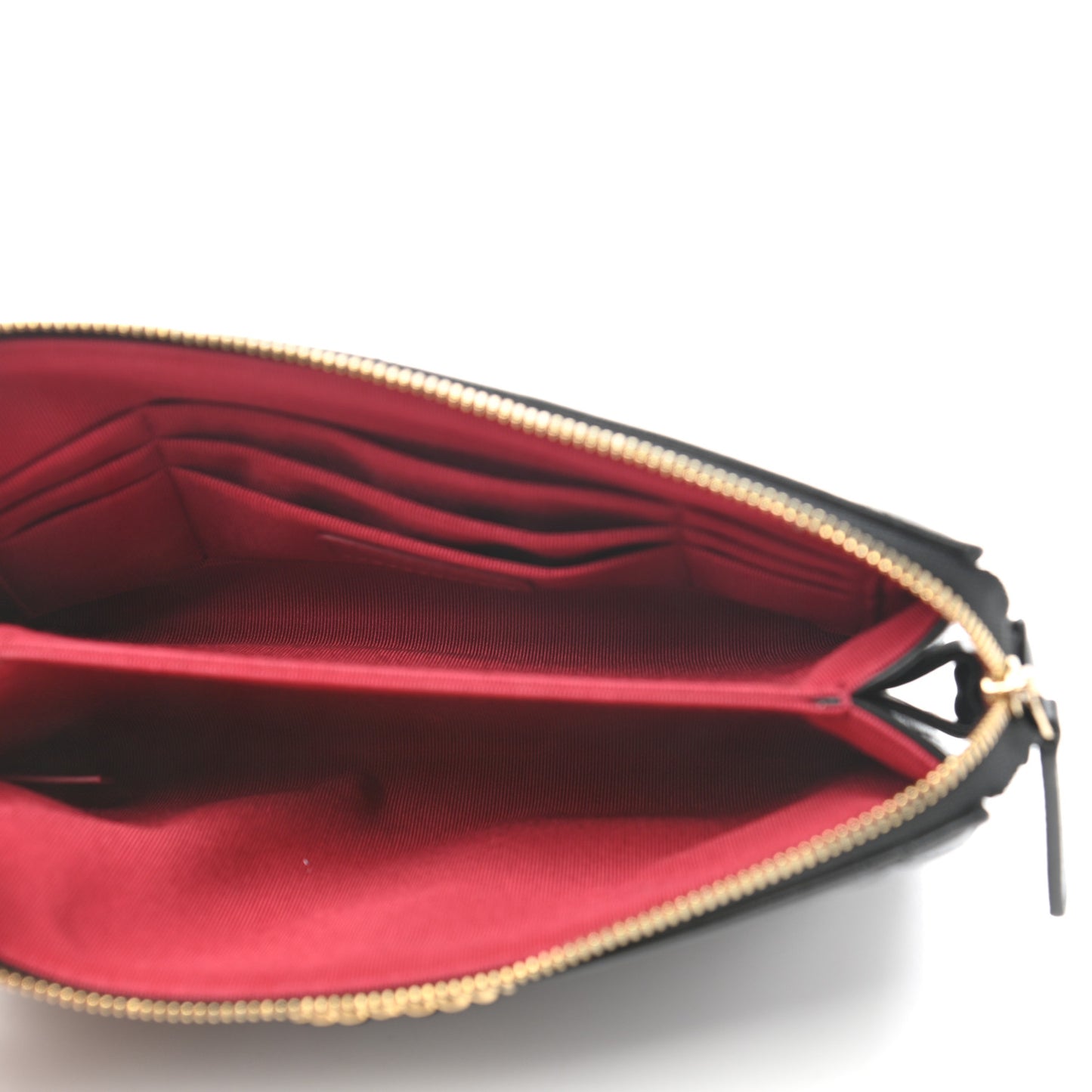 Shiny Goatskin Quilted Small Chanel 19 Pouch With Handle Black