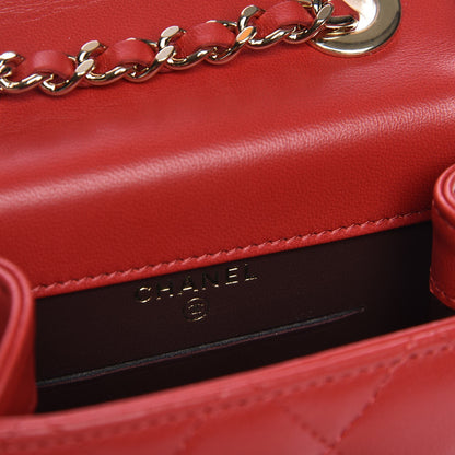 Chanel Lambskin Quilted Trendy CC Phone Holder Red 5 of 8
