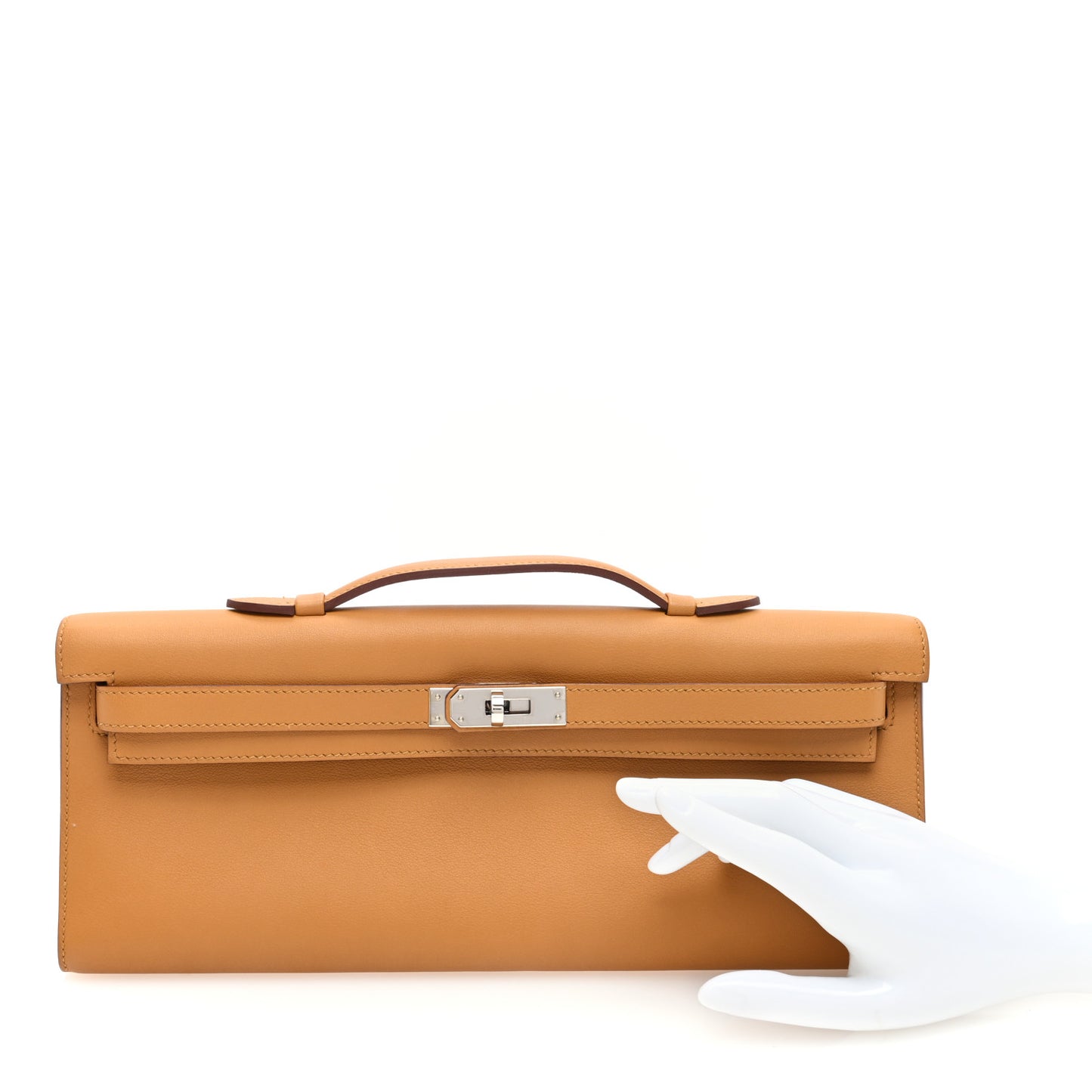 Swift Kelly Cut Clutch Pochette Sesame