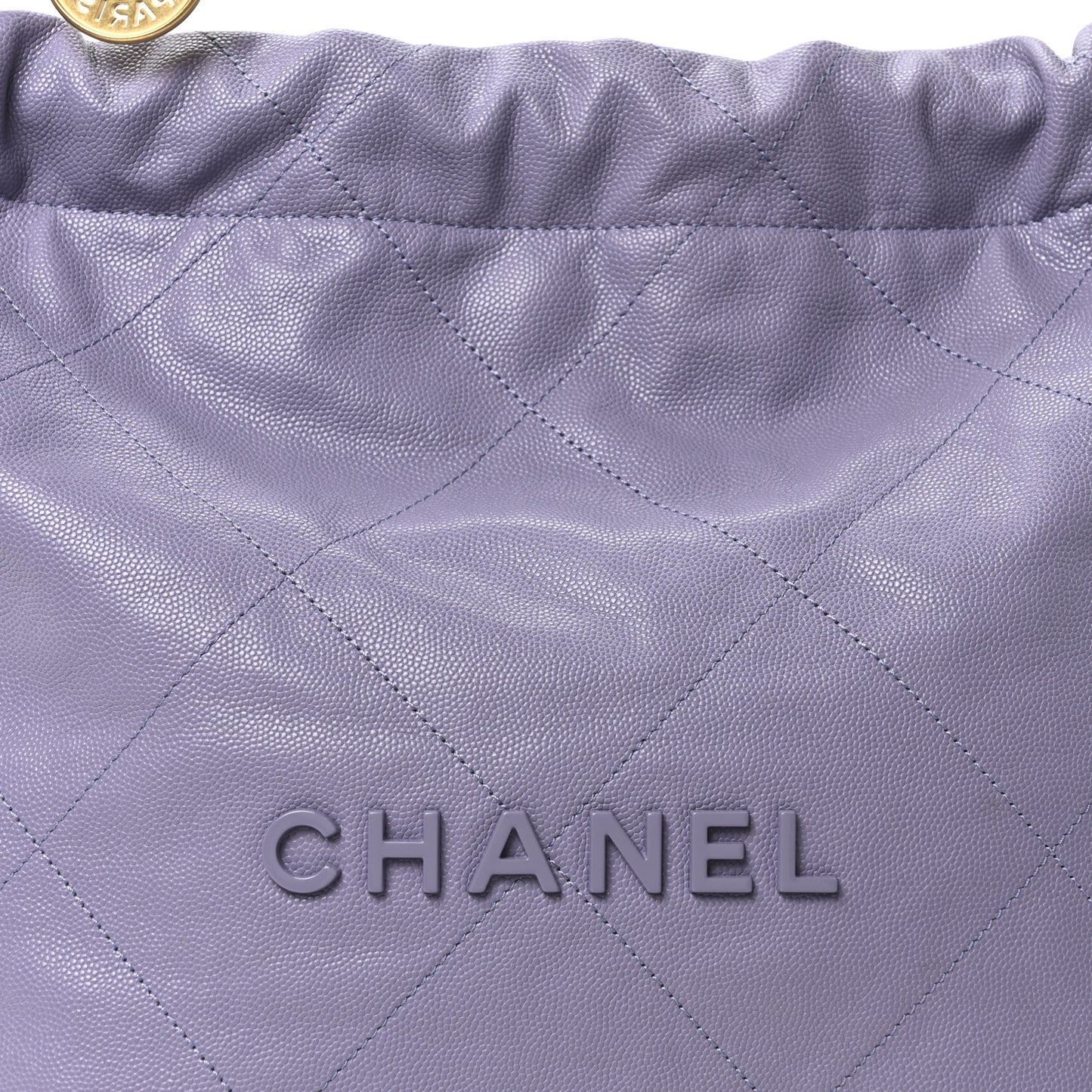 Shiny Caviar Quilted Monochrome Small Chanel 22 Light Purple