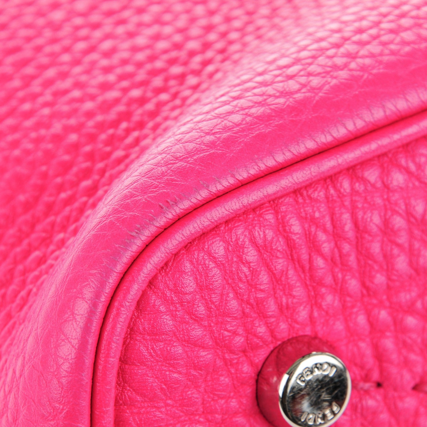 Fendi Cuoio Romano Selleria Large Anna Bucket Bag Fuxia 9 of 9