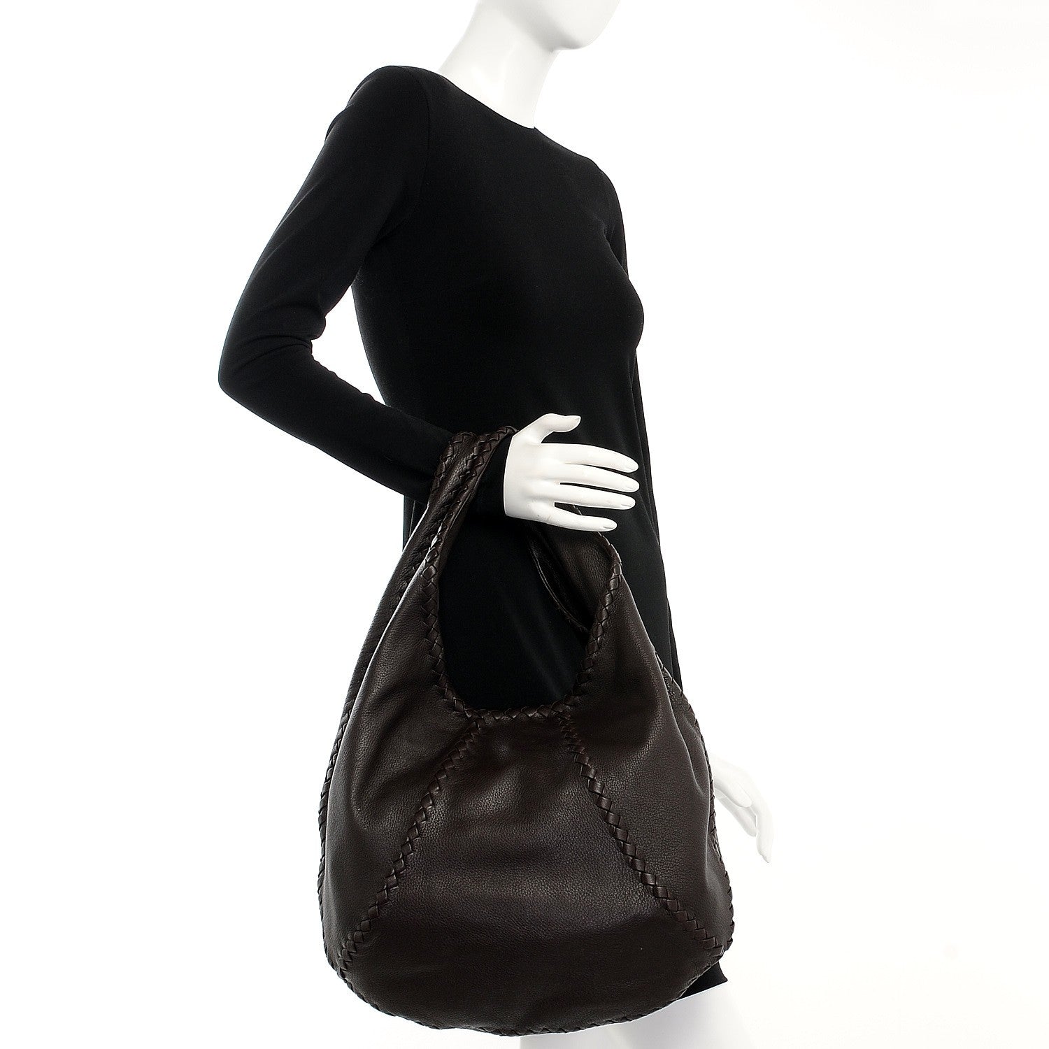Bottega Veneta Cervo Deerskin Large Hobo Ebano 3 of 19