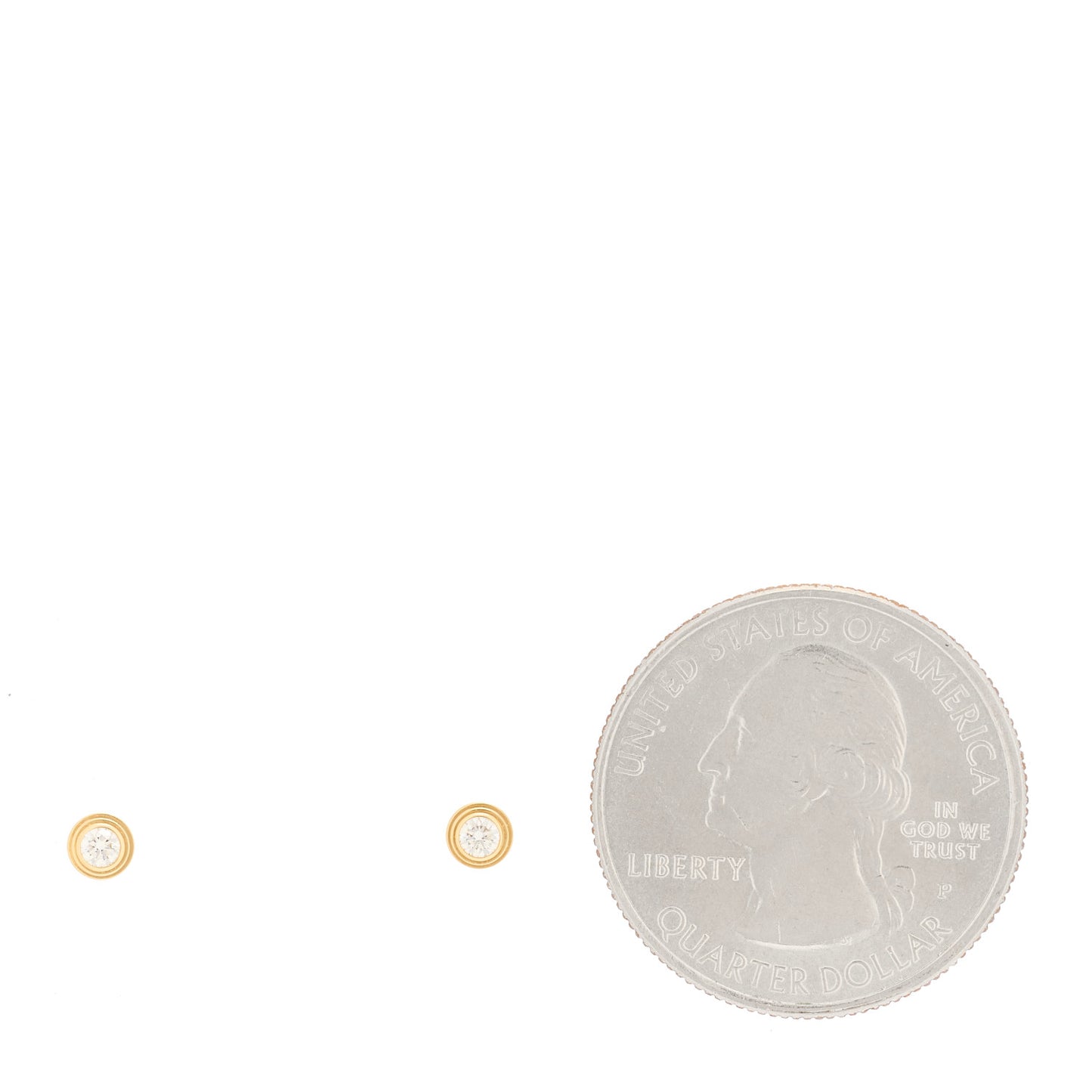 18K Yellow Gold Diamond XS D'Amour Earrings