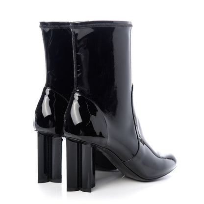 Louis Vuitton Patent Silhouette Ankle Boots 37 Black 4 of 10