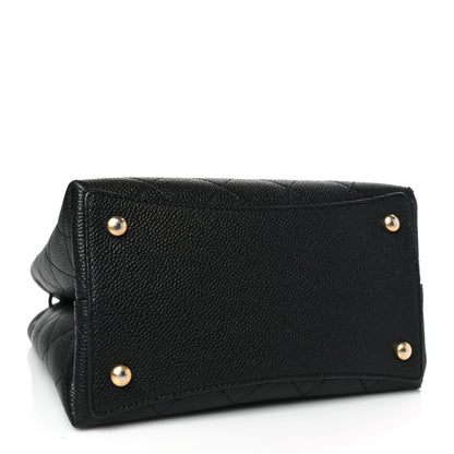 Chanel Grained Calfskin Stitched Small Drawstring Bag Black 4 of 9