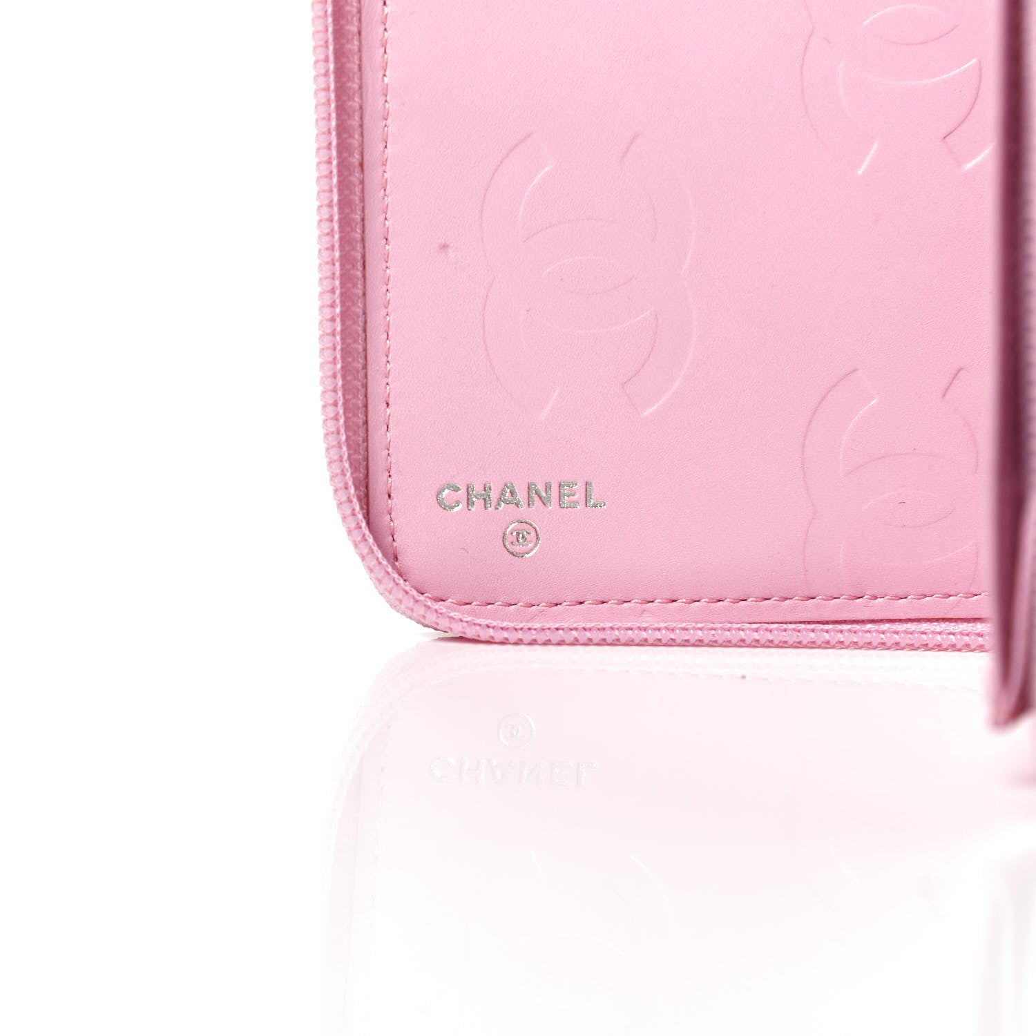 Chanel Calfskin Cambon Zip Around Organizer Wallet Pink 10 of 10