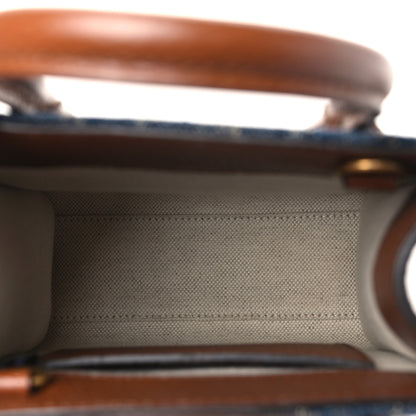 Gucci New Denim GG Monogram Dollar Calfskin Mini Retro Interlocking G Tote Bag Blue Tea Cuir Epilog 5 of 10