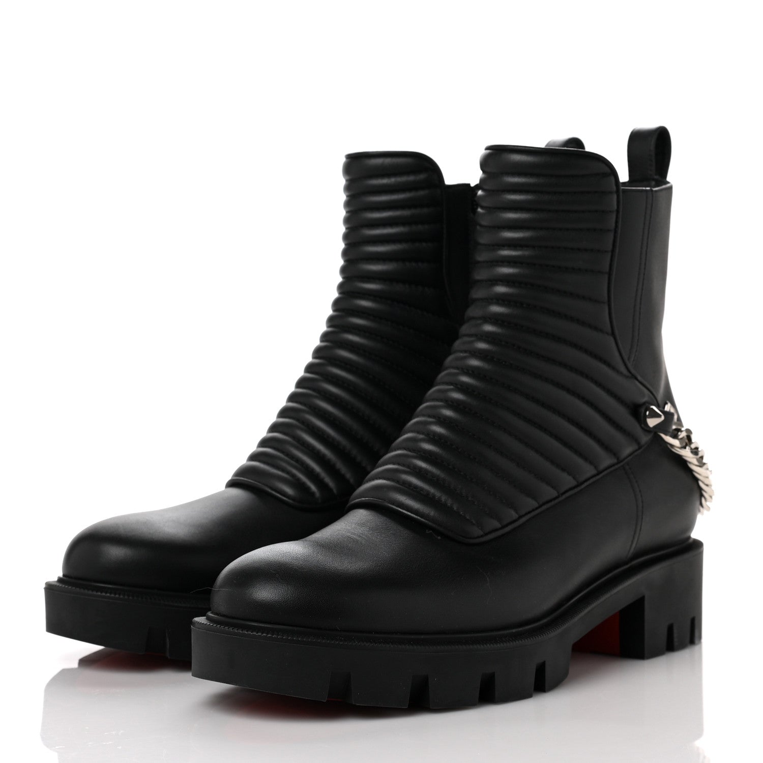 Christian Louboutin Calfskin Maddic MaxBoots 37 Black 3 of 8
