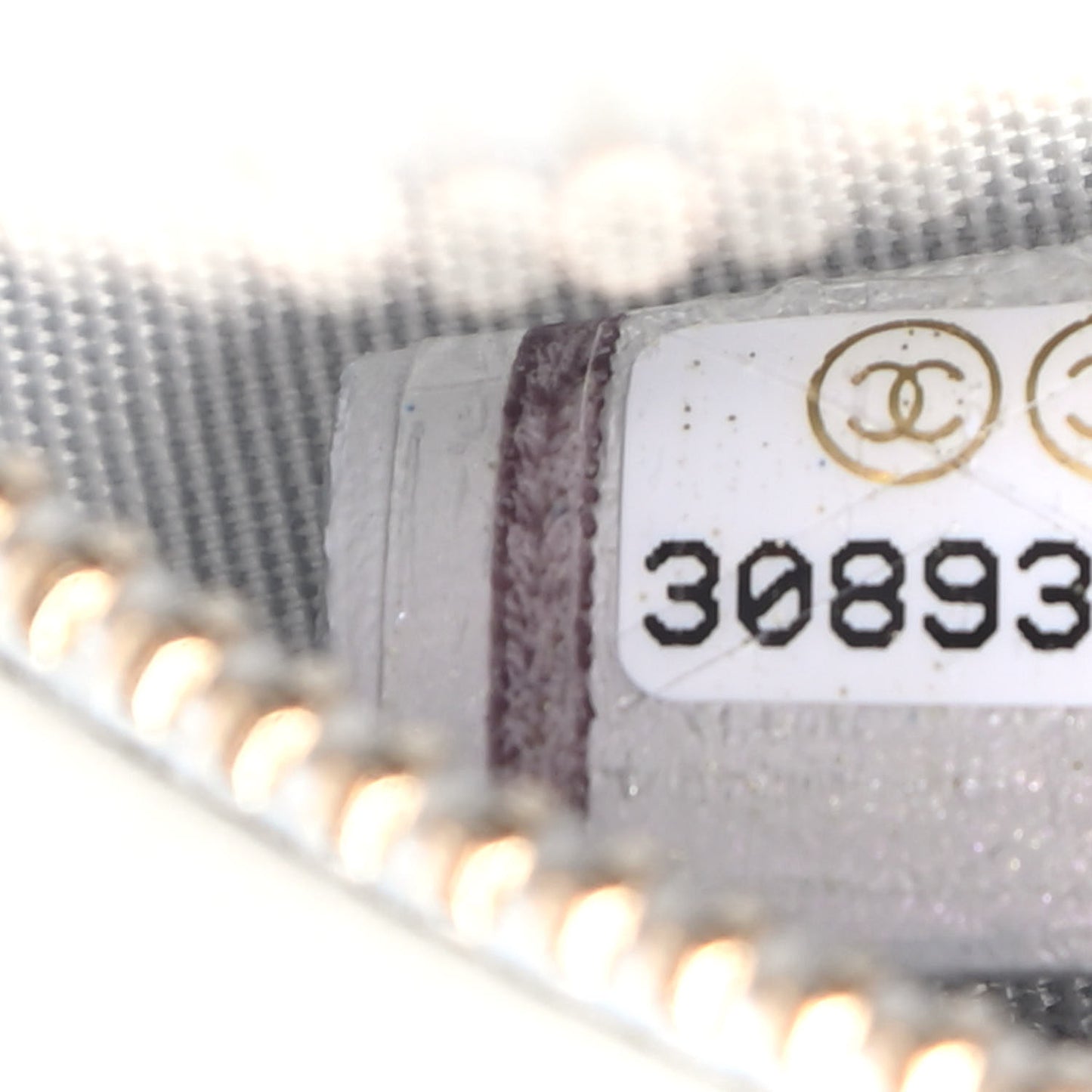 Iridescent Calfskin Quilted Chanel 19 Round Clutch With Chain White