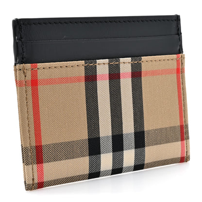Burberry Vintage Check Calfskin Card Case Archive Beige Black 3 of 7