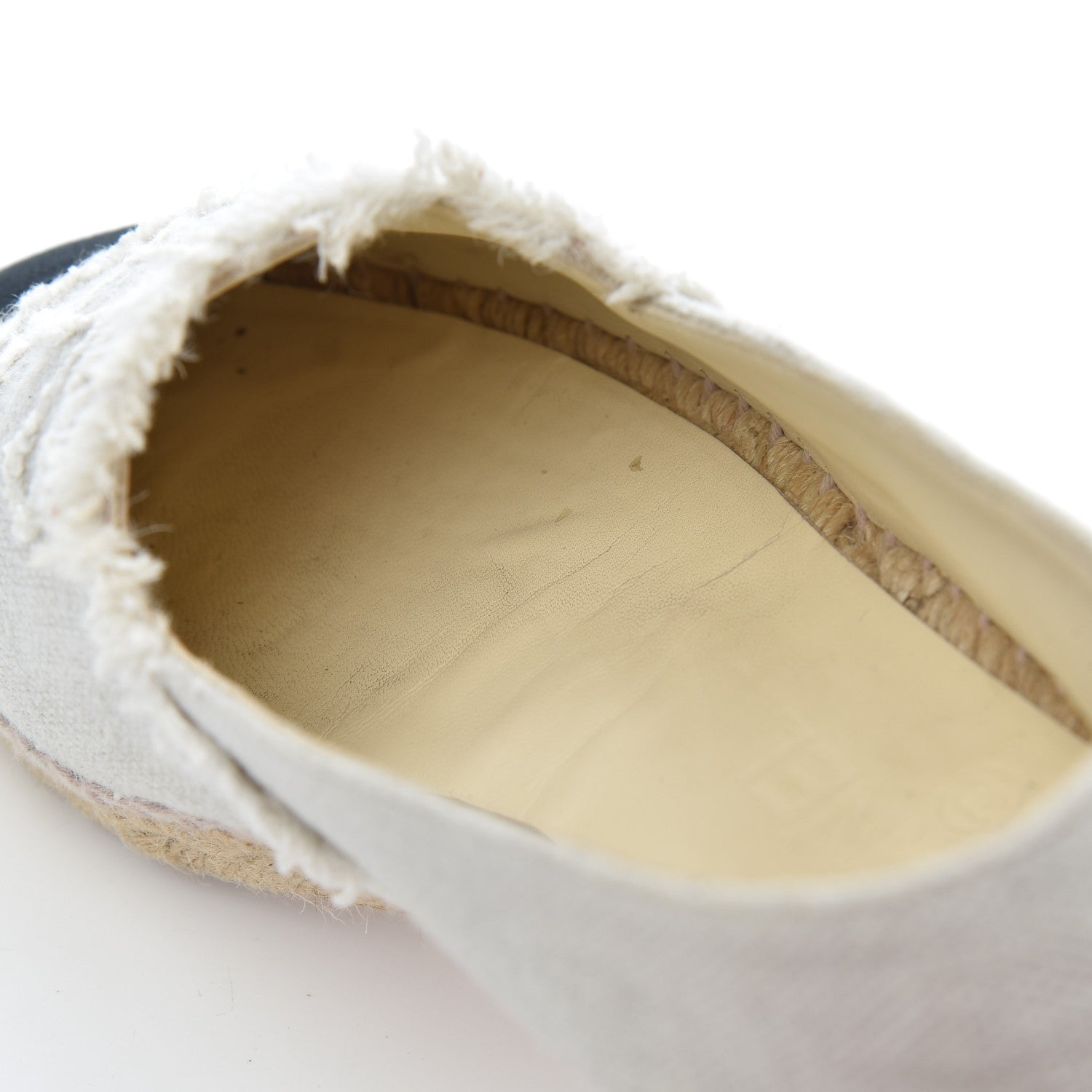 Chanel Linen CC Espadrilles 39 Beige Black 10 of 23