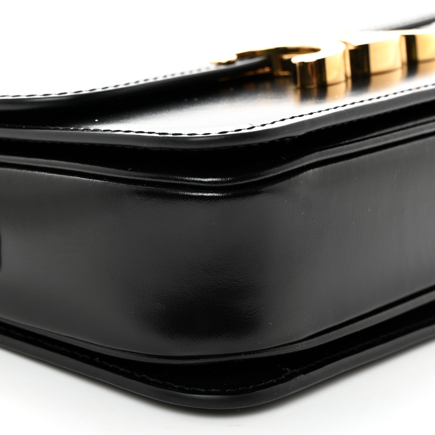 Celine Shiny Calfskin Teen Triomphe Black 10 of 11