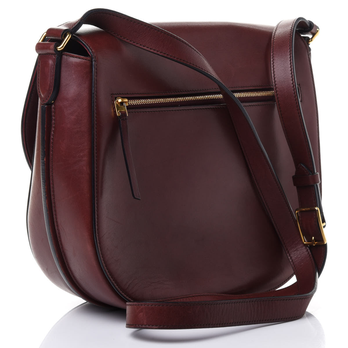 Celine Natural Calfskin Medium Trotteur Burgundy 3 of 6