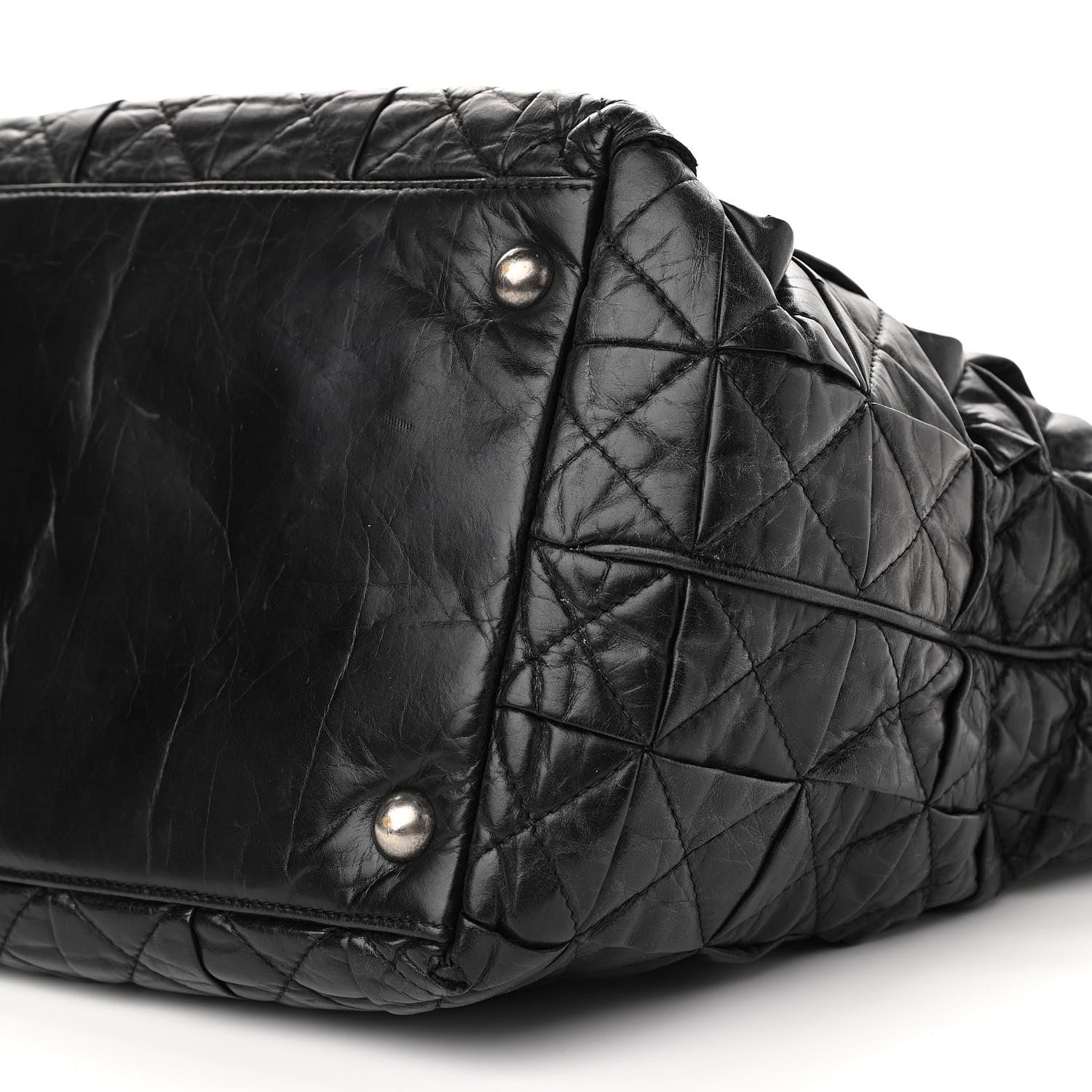 Chanel Aged Calfskin CC Tote Black 9 of 15
