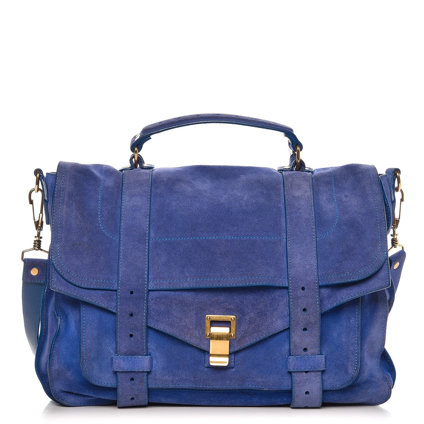 Suede PS1 Large Satchel Cobalt