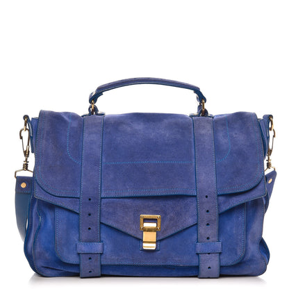 Proenza Schouler Suede PS1 Large Satchel Cobalt 1 of 20