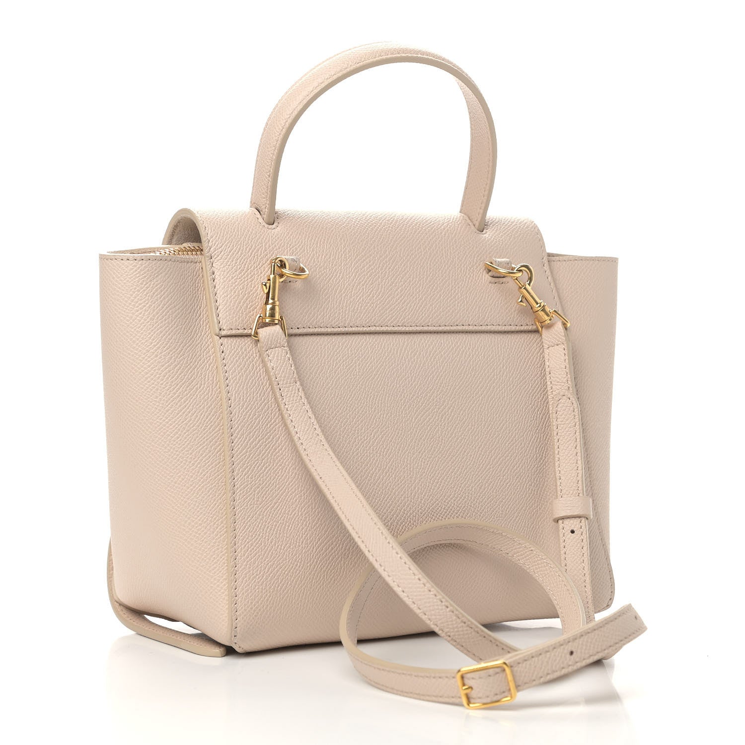 Celine Grained Calfskin Nano Belt Bag Powder 2 of 9