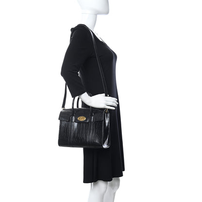 Mulberry Crocodile Embossed Calfskin Bayswater Black 2 of 9
